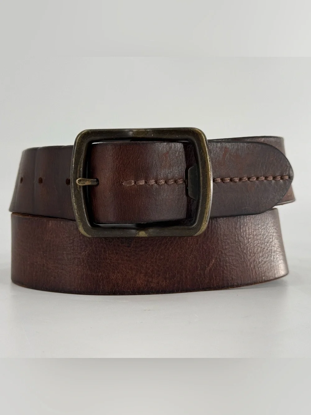 Abercrombie & Fitch Vintage Brown Leather Belt 34